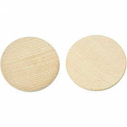 Wooden Buttons (50 x 10 mm, 50 pcs)