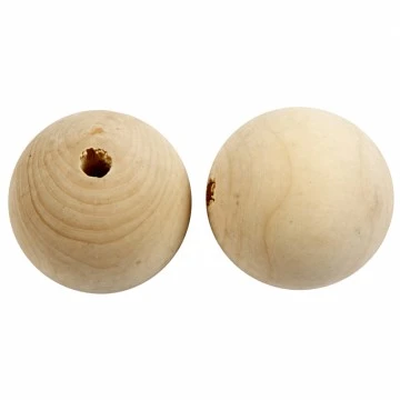Деревянные бусины 50 мм, 4 шт.
