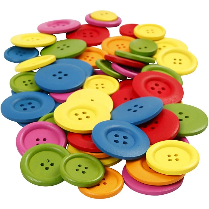 Деревянные пуговицы (144 шт.)
