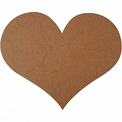 Wood Fiber Heart (50 x 40 x 0.5 cm)