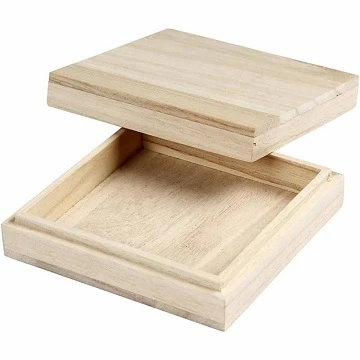 Wooden Box with Lid, 1 pc.