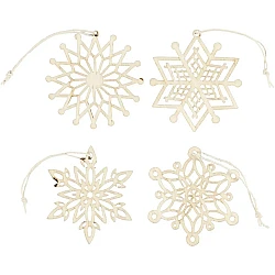 Wooden Decorations - Snowflakes (8 pcs.)