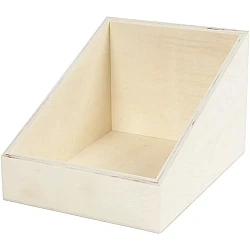 Wooden box with bevelled edges (width 15 cm)