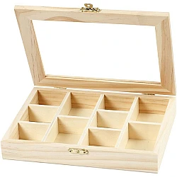 Wooden Box with Glass Lid
