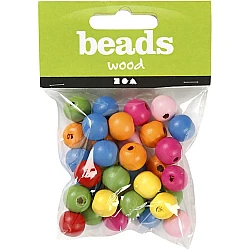Wooden Beads – Spring Colours (D12mm)