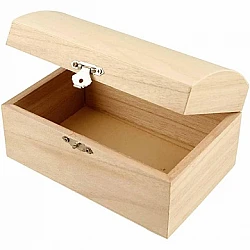 Wooden box with latch (11.5 x 5.8 x 5.8 cm)