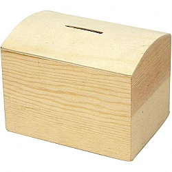 Wooden Money Box (10 x 8 x 7 cm)