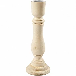 Wooden Candle Holder (H 16.5 cm)