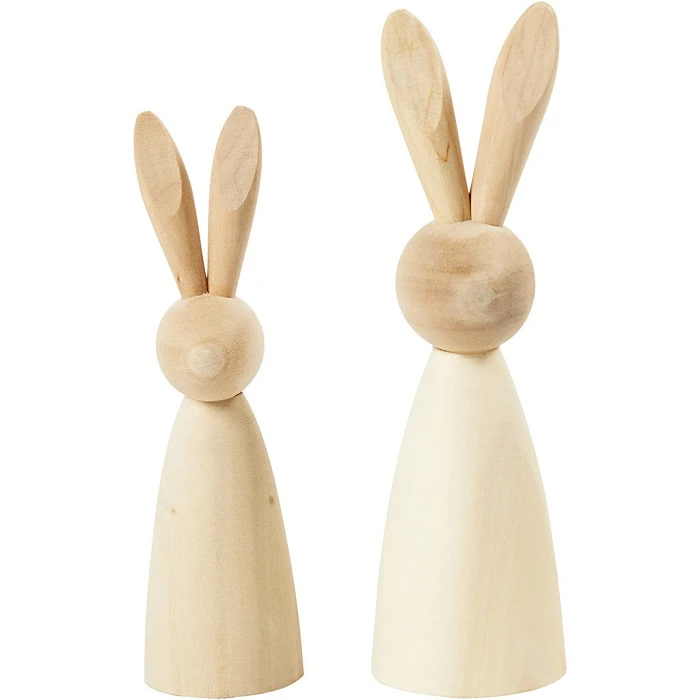 Wooden Rabbits 2 pcs