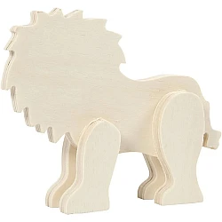 Wood Animal Figure - Lion