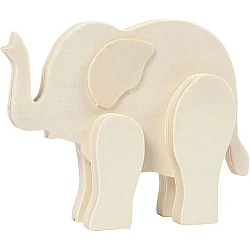 Wooden animal figure - elephant