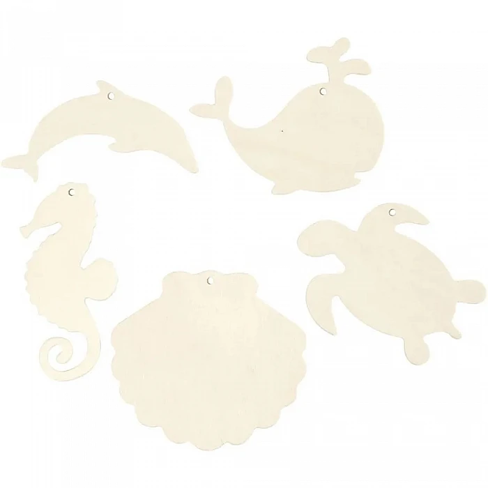 Verami деревянные декоры - морские существа (5 шт.)