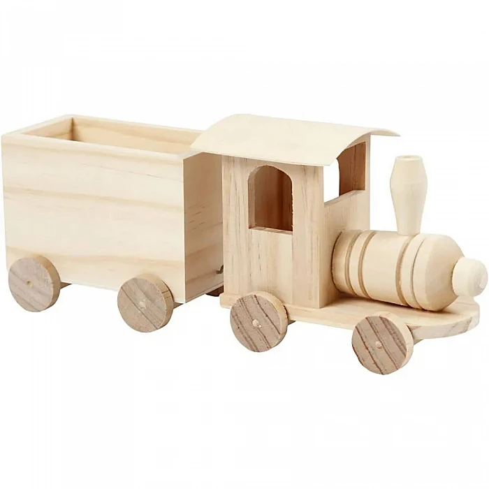Wooden Train with Trailer