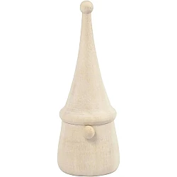 Wooden Decorations - Scandinavian Christmas Santas (D3cm, H8cm)