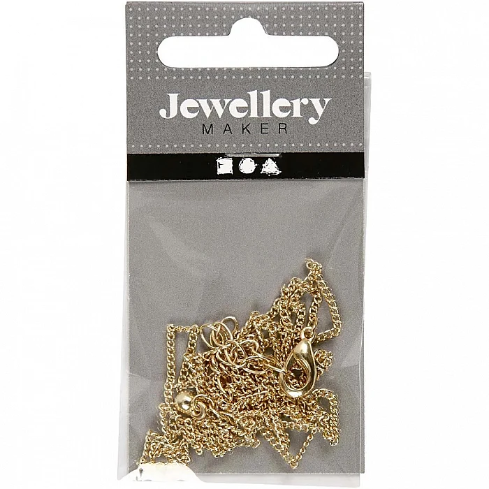 Kaklarota - apzeltīta ķēdīte (80cm, D1mm )