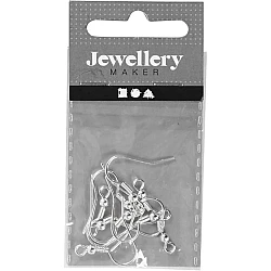 Earring Hooks - Silver Plated (18 mm, 10 pcs)