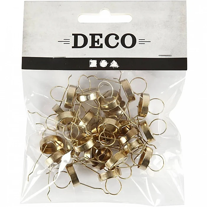 Крючки для ёлочных шаров - золотые (25 шт.)