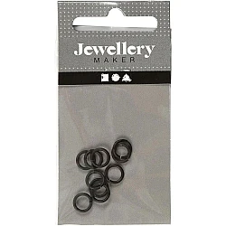 Jewellery Clasp Rings - Black (7 mm, 50 pcs)