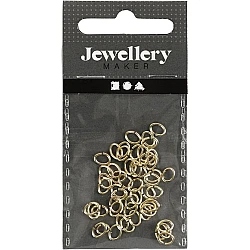 Oval Jewelry Clasp Rings - Gold-Plated (50 pcs)