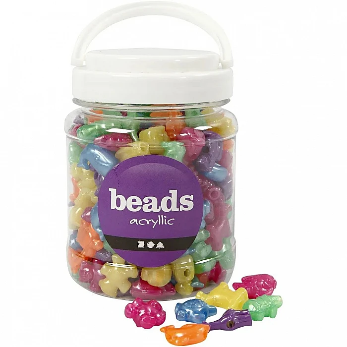 Plastic beads - animals 700 ml