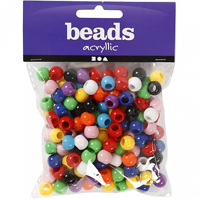 Plastic Beads – Coloured (D10mm, 110ml)
