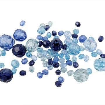 Многоугольные бусины (синие, 250 г)