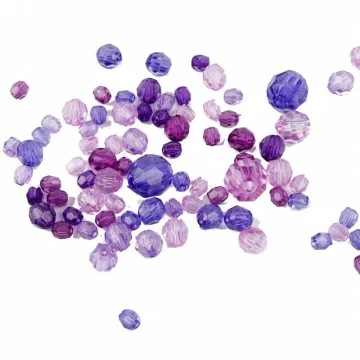 Faceted Beads (Lilac, 250 g)