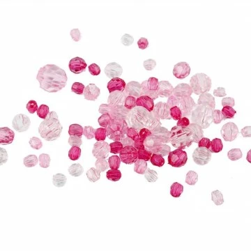 Faceted Beads (Pink, 250 g)