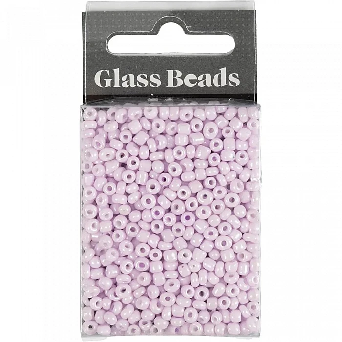 Glass beads - lilac (3 mm, 25 g)