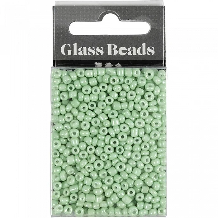 Glass Beads - Light Green (3 mm, 25 g)