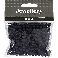 Plastic Beads - Dark Blue (6 mm, 40 g)