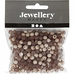 Plastic Beads - Light Grey (6 mm, 40 g)