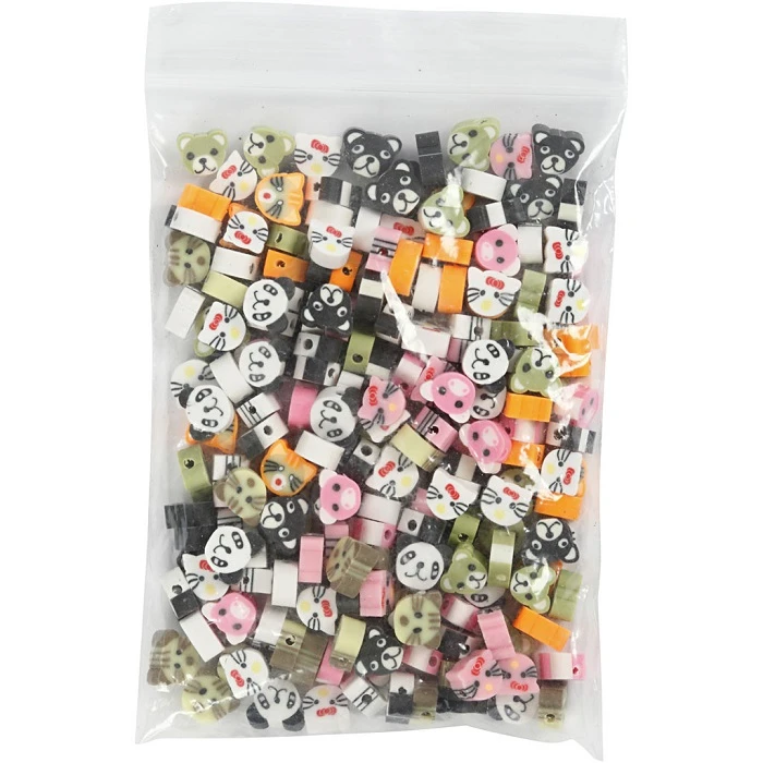 Глиняные бусины – животные 200 шт.