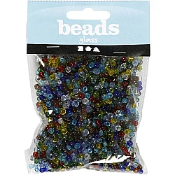Glass Beads – Coloured Transparent (4 mm, 130 g)
