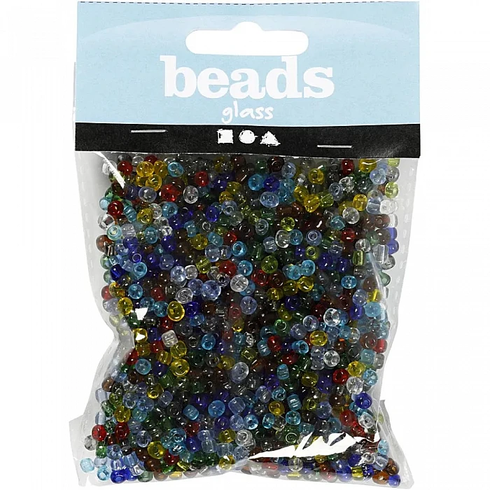 Glass Beads – Coloured Transparent (4 mm, 130 g)