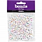 Plastic letter beads - round, multicolour (25g)