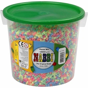 Hama Nabbi бусины - микс пастельных цветов (20000 шт., 5x5 мм)