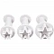 Cookie cutter set with stamp - star (3 pcs)