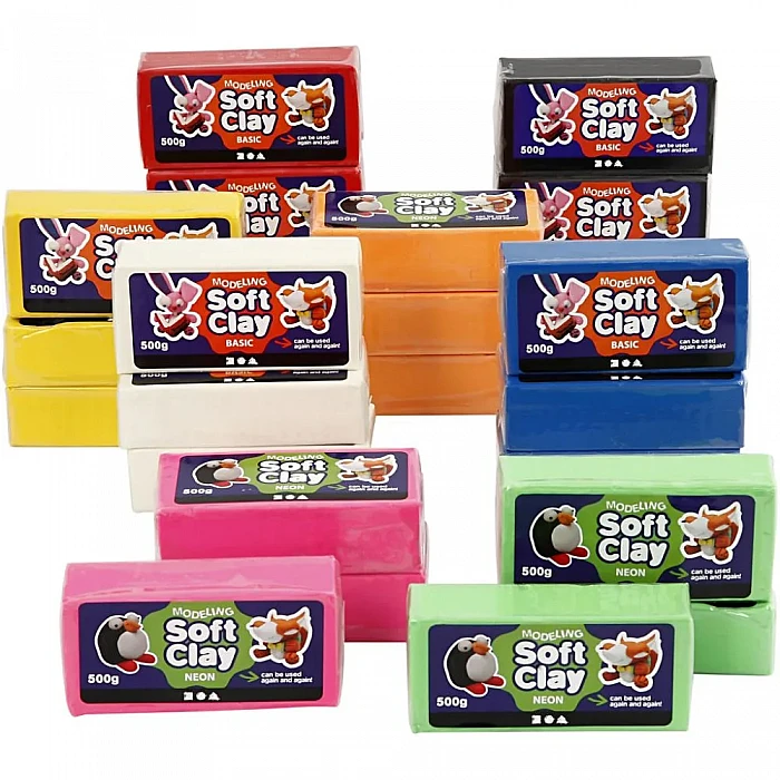 Modelēšanas māls - dažādas krāsas (24gb)