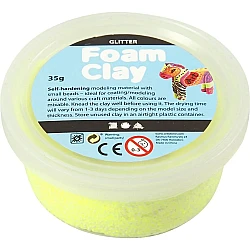 Foam clay with glitter - yellow (35g)