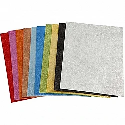 EVA Foam Glitter Sheets (A4, 10 pcs)