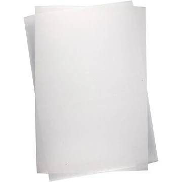 Samazinošās plastikāta plēves loksnes - matēti baltas (20 x 30 cm, 100 gb.)