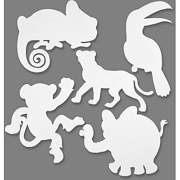 Kartona motīvs Džungļu dzīvnieki (16 gb.)