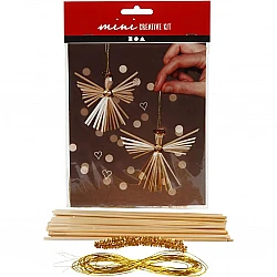 Straw Angel Ornaments Set
