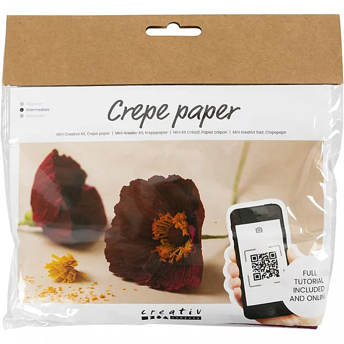 Crepe Paper Set - Poppy Flower (1 pc)