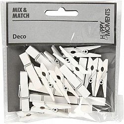 Small Clothespins - White (20 pcs)