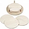 Wooden rings with holder, 6 pcs