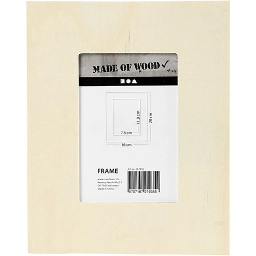 Wooden Frame with Support Leg 11.8 x 7.8 cm