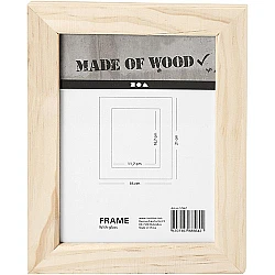 Wooden Frame with Glass 11.7 x 16.7 cm