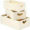 Set of 3 Wooden Heart Boxes